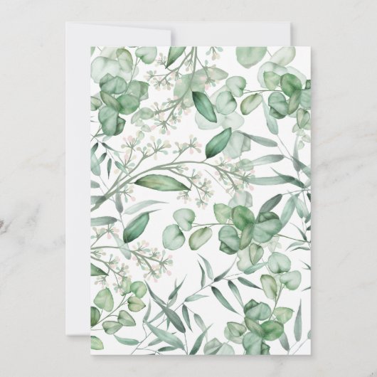First Communion Eucalyptus leaves Invitation (Dos)