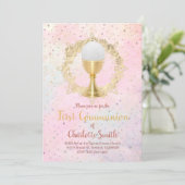 First Communion Girl Design Kaart (Staand voorkant)