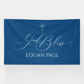 First Communion God Bless Sage banner backdrop  (Horizontaal)