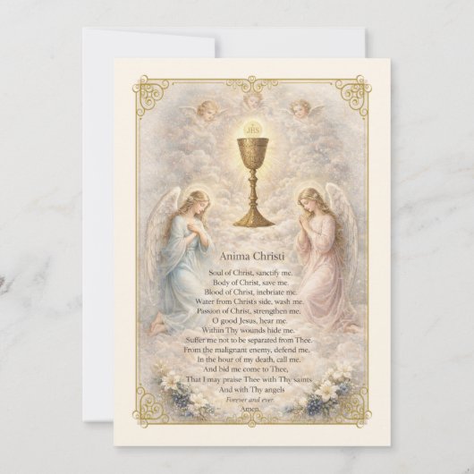 First Communion Invitation Anima Christi (Dos)