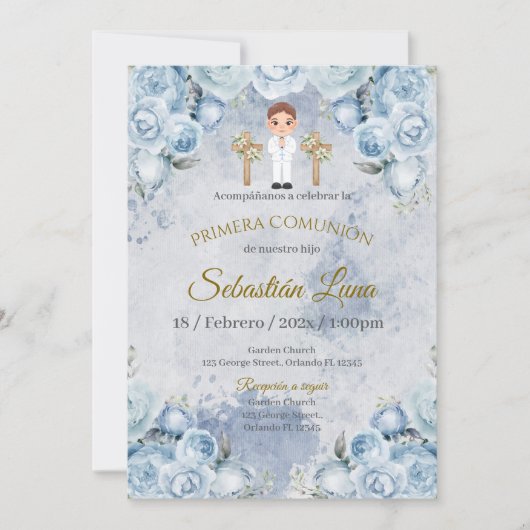 First Communion Invitation Boy (Devant)