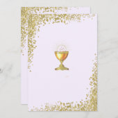 First Communion Invite Purple Kaart (Voorkant / Achterkant)