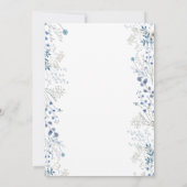 First Communion small blue watercolor flowers Kaart (Achterkant)