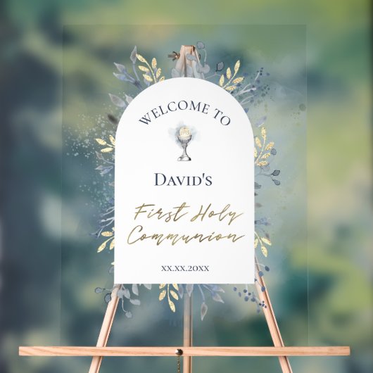 First Communion welcome Acrylic Sign (Neutre)