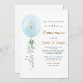 First Community Invitation Boy Kaart (Voorkant / Achterkant)