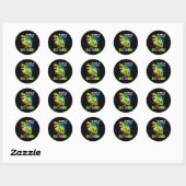 First Day Of 3rd Grade Shirt Boys Dinosaur Back To Ronde Sticker (Vel)