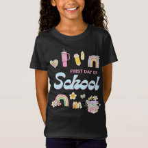 First Day Of School Girls' Cute Retro T-Shirt