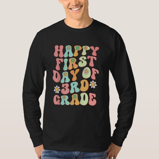 First Day Of Third Grade  Back To School Teacher K T-shirt (Voorkant)