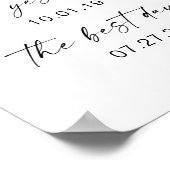 First Day Yes Day Best Day Wedding Poster (Hoek)