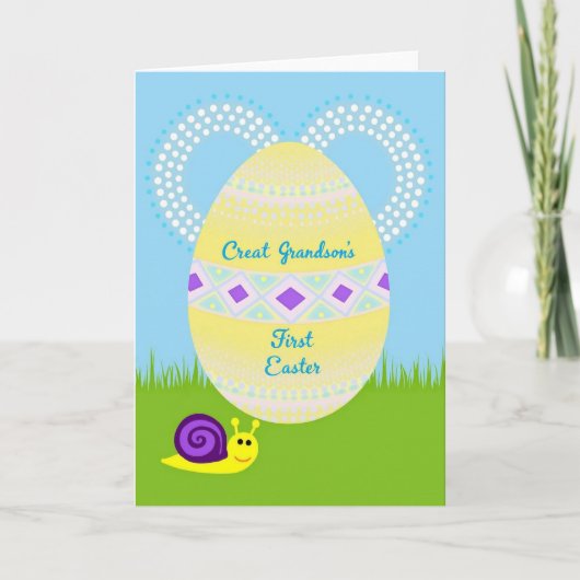 First Easter Grandson Art Card Kaart (Voorkant)