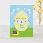 First Easter Grandson Art Card Kaart (Gele Bloem)
