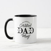 First Father’s Day Certified Dad Mug New Dad Gift (Gauche)