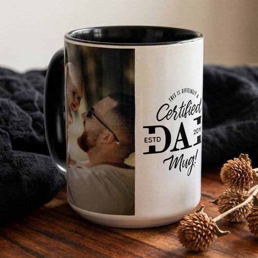 First Father’s Day Certified Dad Mug New Dad Photo