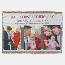 First Fathers Day Grey 3 foto's en aangepast beric