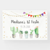 First Fiesta Cactus Birthday Spandoek (Horizontaal)