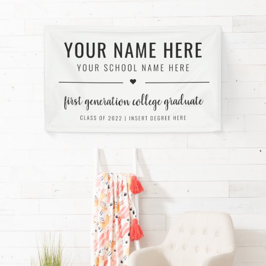 First Generation College Afstuderen Klasse 2022 Ba Spandoek (Insitu)