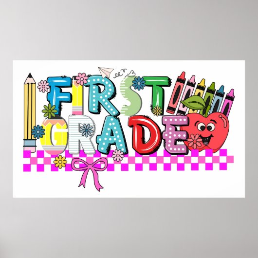 First Grade Fun & Flair Whimsy Poster (Voorkant)