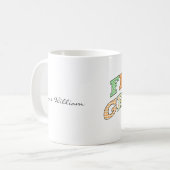 First Grade Retro Custom Name Two-Tone Coffee Mug (Devant gauche)