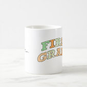 First Grade Retro Custom Name Two-Tone Coffee Mug (Centre)