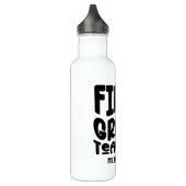 First Grade Teacher Black Text Design Waterfles (Links)