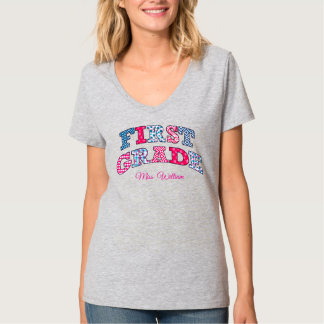 First Grade Teacher Custom School Class T-shirt
