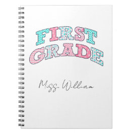 First Grade Teacher  Personalized Spiral Notitieboek