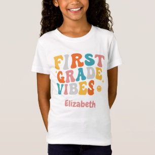 "First Grade Vibes" Groovy Terug naar school T-shirt