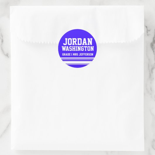 First Grader école nom de l'éducation auto-collant (Sac)