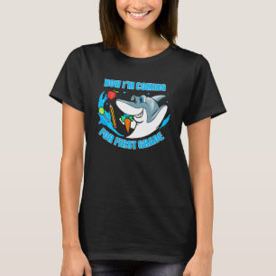 First Grader School Kinder voor 1e klas Shark T-shirt