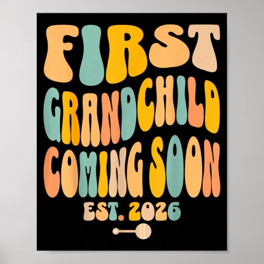 First Granhild Coming Soon 2026 Baby Announcement Poster (Voorkant)