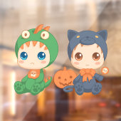 First Halloween Babies Black Cat Dragon Costuum 2 Raamsticker (Vel 2)