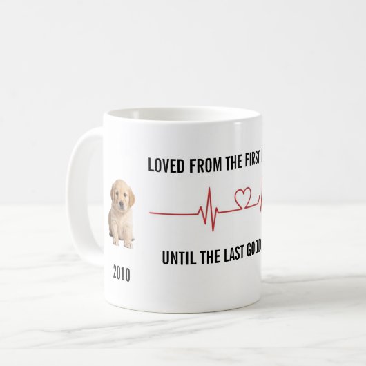 First Hello Last Goodbye Pet Timeline Mug (Devant gauche)
