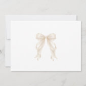 First Holy Communion Bow Pearls Photo Invitation Kaart (Achterkant)