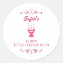 First Holy Communion Chalice Sticker For Girls