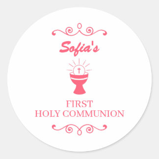 First Holy Communion Chalice Sticker For Girls