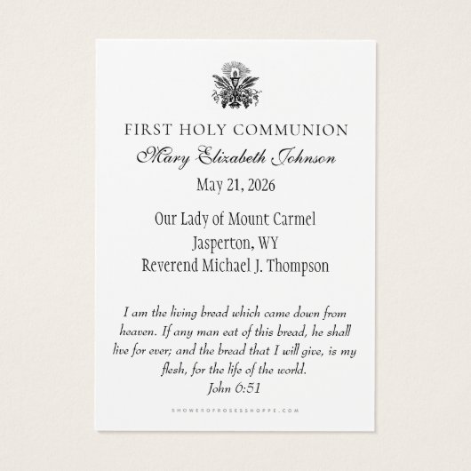 First Holy Communion Eucharistic Devotion (Dos)