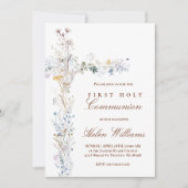 First Holy Communion floral cross Kaart (Voorkant)