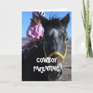 First Horse - Cowboy Ouderschap Feestdagen Kaart