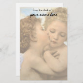 First Kiss (engeldetail) van Bouguereau Briefpapier (Voorkant / Achterkant)