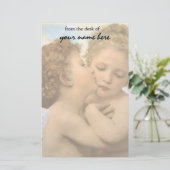 First Kiss (engeldetail) van Bouguereau Briefpapier (Staand voorkant)