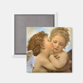 First Kiss (engeldetail) van Bouguereau Magneet (Voorkant / Achterkant)
