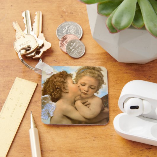 First Kiss (engeldetail) van Bouguereau Sleutelhanger (Bureau)