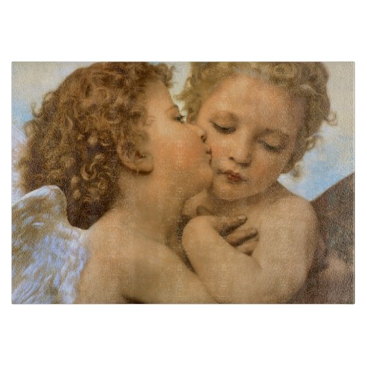 First Kiss (engeldetail) van Bouguereau Snijplank (Voorkant)