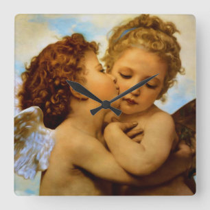 First Kiss Vierkante Klok