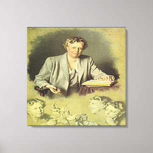 First Lady Anna Eleanor Roosevelt Canvas Afdruk