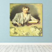 First Lady Anna Eleanor Roosevelt Canvas Afdruk (Insitu (Houten vloer))