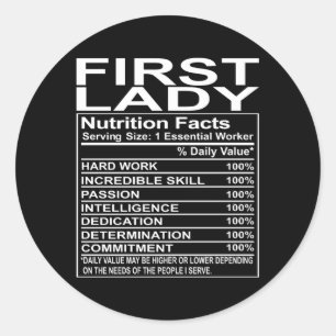 First Lady Kerk waardering Ronde Sticker