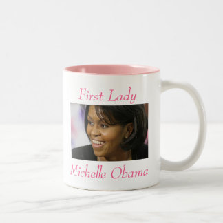 First Lady Michelle Obama - Gepersonaliseerd Tweekleurige Koffiemok