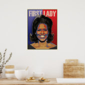 First Lady Michelle Obama Poster (Keuken)