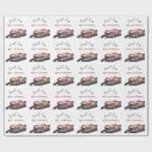 First Lap Race Car 1st Birthday  Cadeaupapier (Vlak)